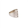 Anillo Línea- Plata y Oro-Sin piedra-AN5936 sinpiedra