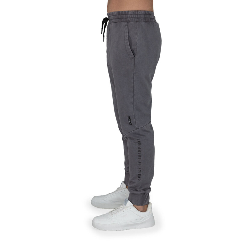 PANT MEN POLY/COTT EVERLAST JOGGER ZIPP CH M6 CHARCOAL