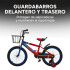 Bicicleta Infantil Yjtong R18 Canasto Parrilla Guardabarros Rojo 1
