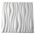 Revestimiento de Pared Panel 3D PVC 50x50cm Diseño Ondas Blanco