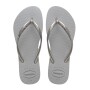 Sandalias Havaianas Slim Gloss Mujer Gris/Gris Hielo