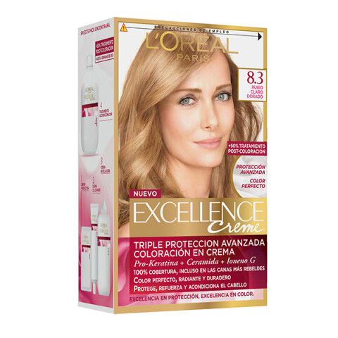 Tinta para cabello Excellence Tono 83 rubio claro dorado