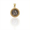 Dije Medalla Ángel de la Guarda Guarda Greca -Plata 925 y Oro- CP5018 sinpiedra