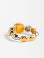 Anillo De Esferas Bicolor - Plata De Ley 925 bicolor