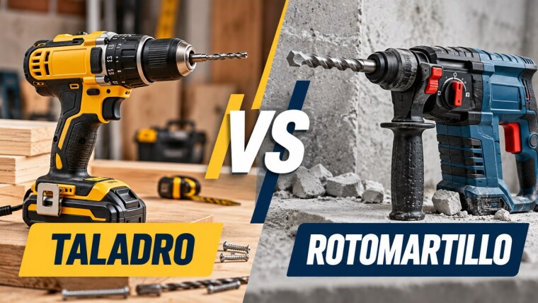 Taladro o rotomartillo: diferencias y cuál elegir según el trabajo