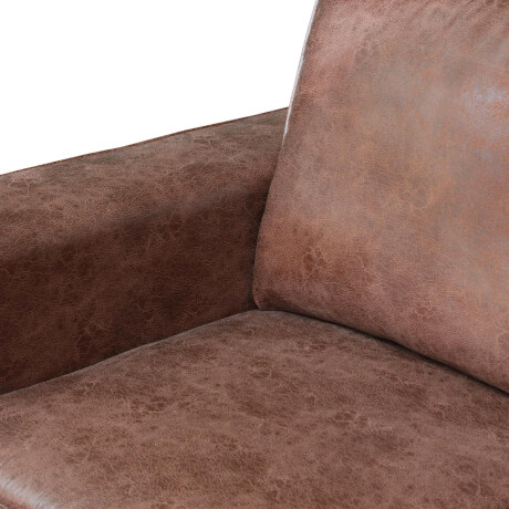 SOFÁ 2 CUERPOS TELA MARRON VALLE TABACO