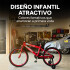 Bicicleta Infantil Sport Rod 20 Canasto Parrilla Guardabarro Rojo 1