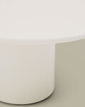 Mesa de centro Albanella de cemento con acabado blanco brillante Ø85 cm