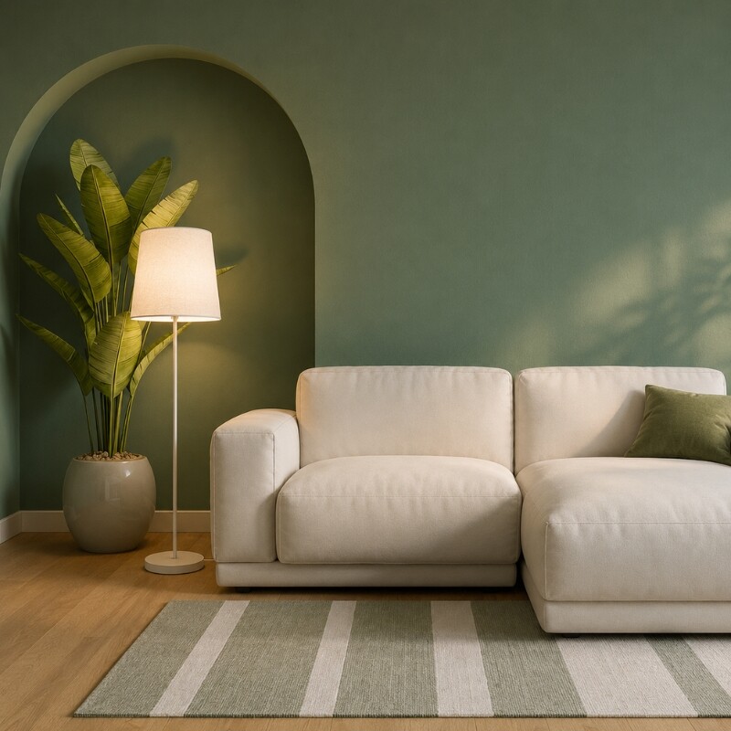ARTEFACTO DECORATIVO DE PIE SIRA BLANCO Luminaria de Pie Sira Blanco