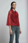 Capa lurex party rojo
