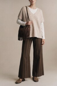 Chaleco Escote En V Mocha