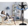 Ventilador de Pie Punktal con 5 Aspas 50cm Negro Ventilador de Pie Punktal con 5 Aspas 50cm Negro