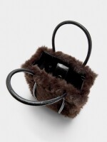 Bolso Tote Efecto Pelo marron