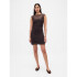 SL MESH RUCHED MINI DRESS LEOPARD