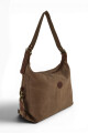 Cartera lona con hebillas Marrón