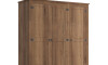 Ropero 3 Puertas 2 Cajones Madera - Linea Mexicana Oscuro
