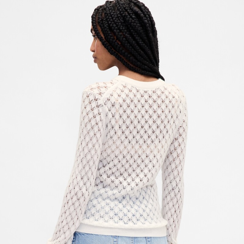 LS BROOKLYN POINTELLE TOP NEW OFF WHITE