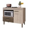 Mueble De Cocina Para Anafe Y Microondas Premium - Ltc Color Carvalho Sintra / Rustico Mueble De Cocina Para Anafe Y Microondas Premium - Ltc Color Carvalho Sintra / Rustico