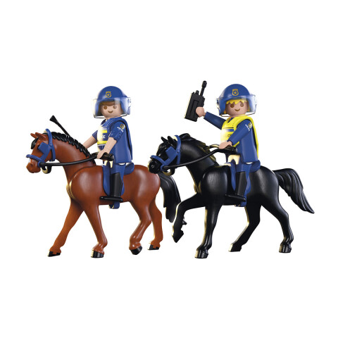 Escuadrón de Policía a Caballo Playmobil 18 Piezas U