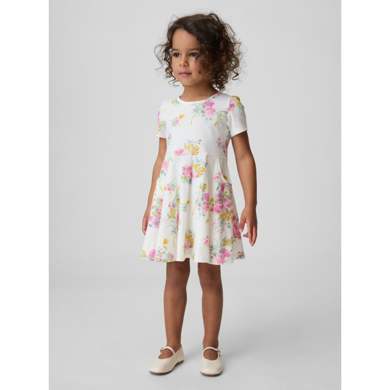 BF SS TWIRL DRESS MULTI FLORAL