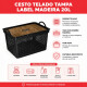 Caja con tapa simil madera 20 Lts NEGRO