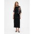 V-LINEN PULL ON SKIRT TRUE BLACK
