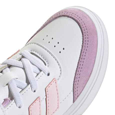 Championes Infantiles Adidas Court Block Blanco - Rosado - Lila