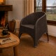 Sillón simil ratán MARRON