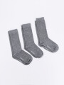 MEDIAS CAÑA CORTA GRIS