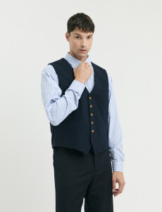 012626 CAMISA HARRINGTON LABEL Blanco/celeste