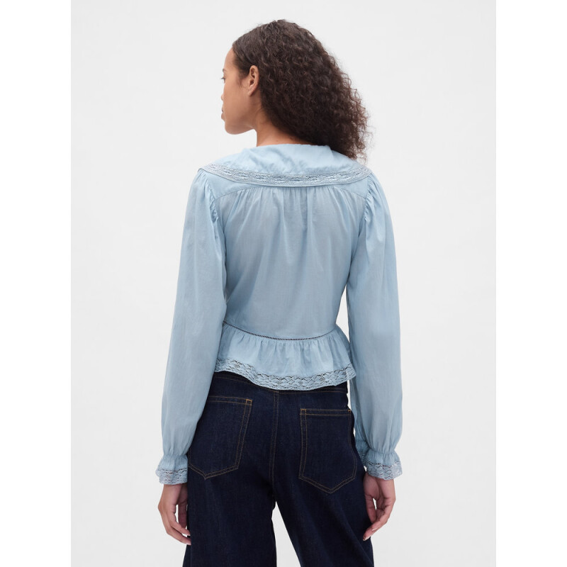 LS LACE EDGE SAILOR COLLAR NEW ENGLAND SKY