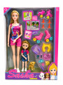 MUÑECA SET X2 ROSADO