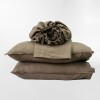 SÁBANA FRENCH FLAX LINEN VERDE OSCURO - KING