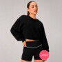 Polera Heavy Terry Cropped Pullover Mujer Black