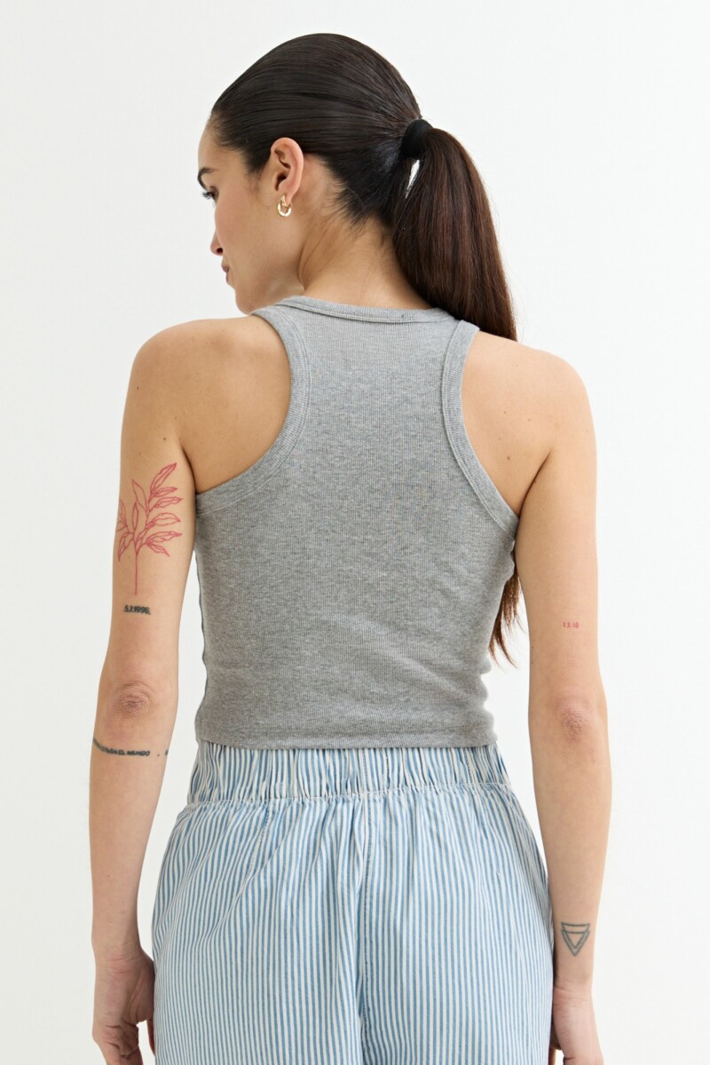 Musculosa cropped GRIS