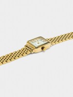 Reloj Cuadrado Con Pulsera De Acero Inoxidable dorado