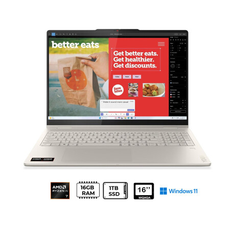 Notebook Lenovo Yoga 2en1 Ryzen AI 7 350 1TB 16GB 16" Touch Notebook Lenovo Yoga 2en1 Ryzen AI 7 350 1TB 16GB 16" Touch