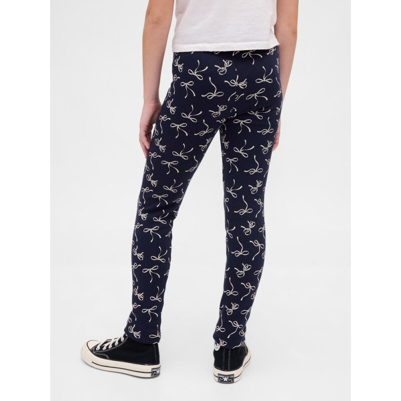 COZY LEGGINGS NAVY BOWS