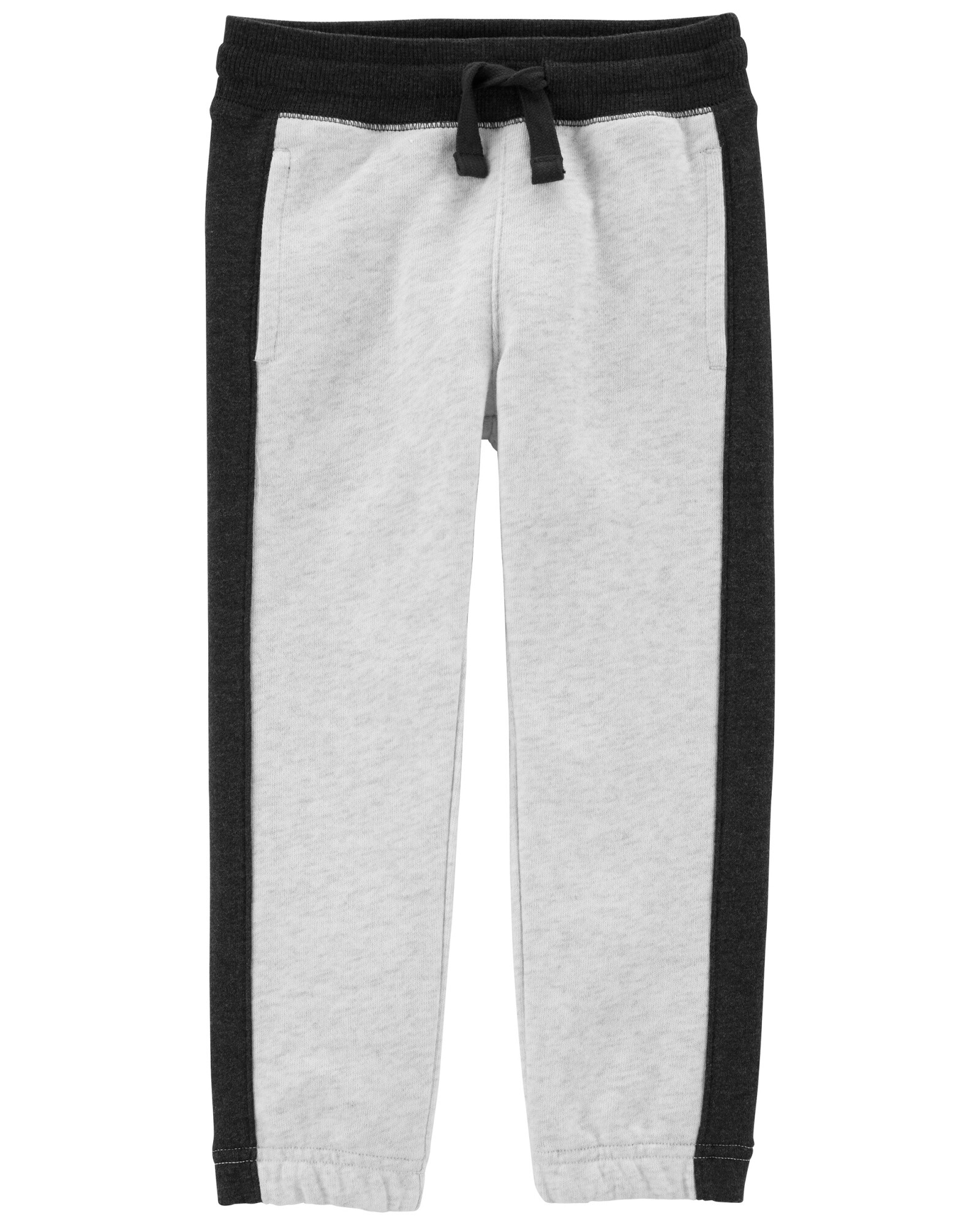 Pantalón de algodón con franja lateral Sin color