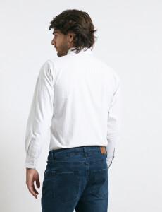 012684 CAMISA HARRY Beige/blanco