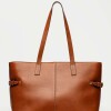 Bolso Sophie en cuero liso Cuoio