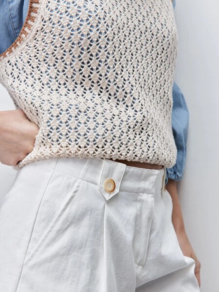 SHORT D.CASSIN SOLI BLANCO