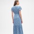 V-SS VNK RUCHED MAXI LIGHT BLUE FLORAL