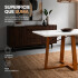 Mesa Comedor ComboHome Elma 120x80Cm Reforzada Madera Vidrio Blanco 1