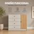 Cómoda Cajonera ComboHome 4 Cajones 1 Puerta Calidad Premium Blanco 1