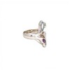 Anillo Pétalos-Plata 925-Piedra amatista y aguamarina-AN4552 conpiedra