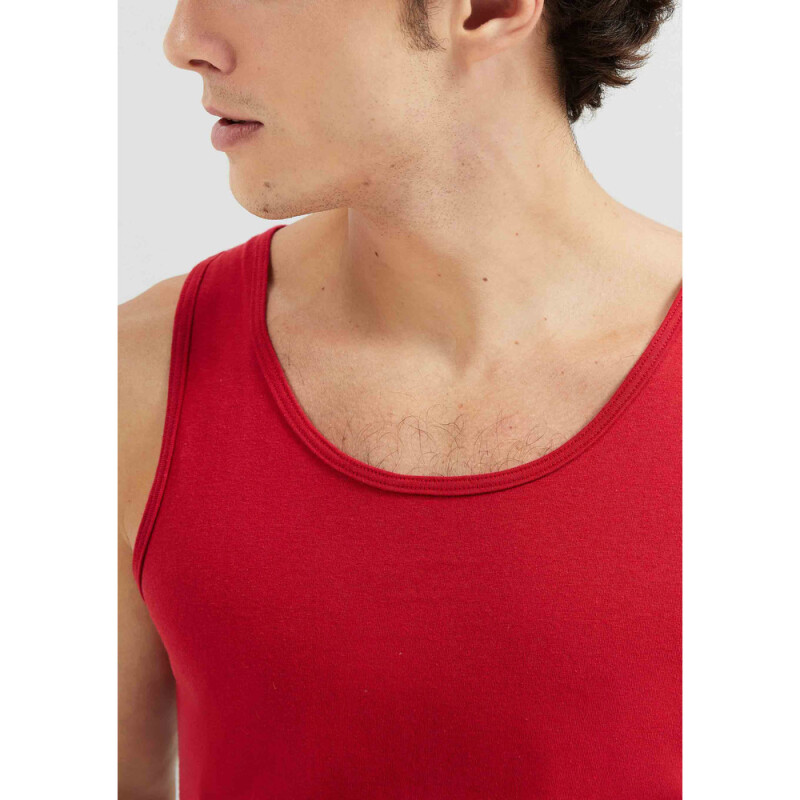 CAMISETA REGATA MASC ROJO/AZUL MARINO/BLANCO