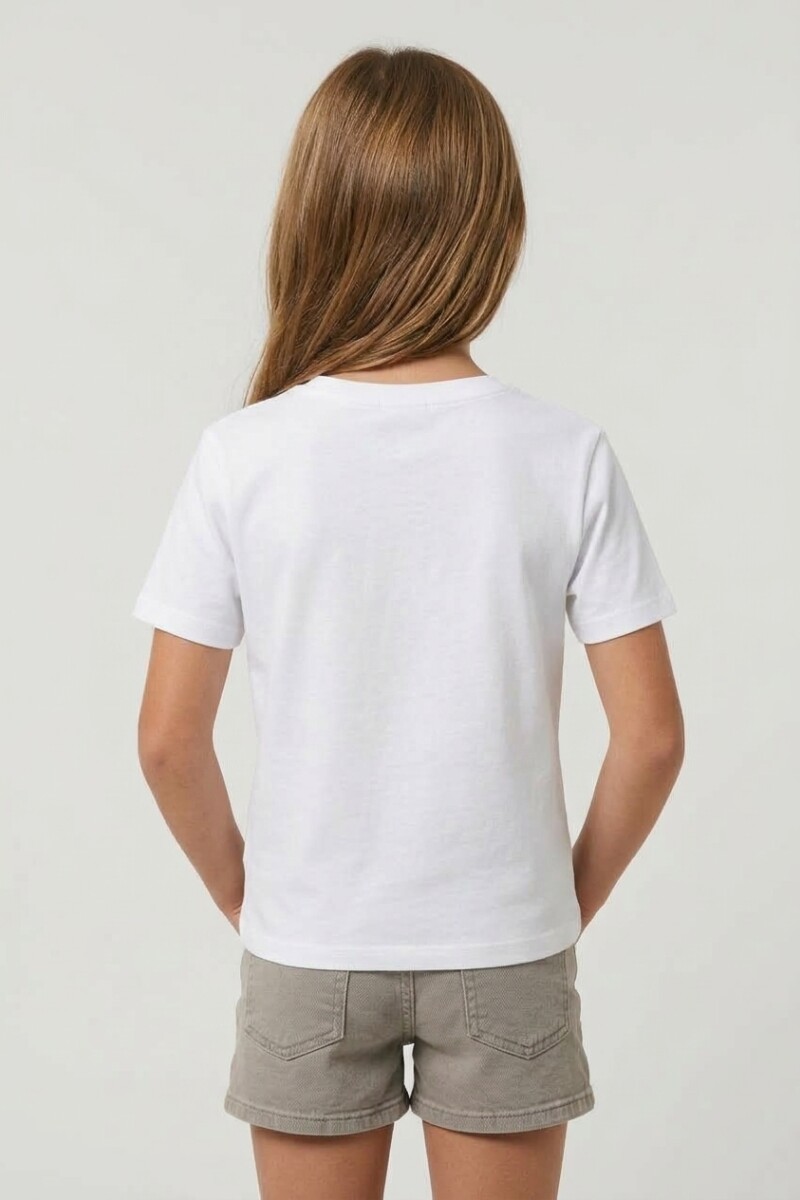 Remera m/c estampada Starfish BLANCO