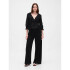 LS RUFFLE COLLAR TOP TRUE BLACK