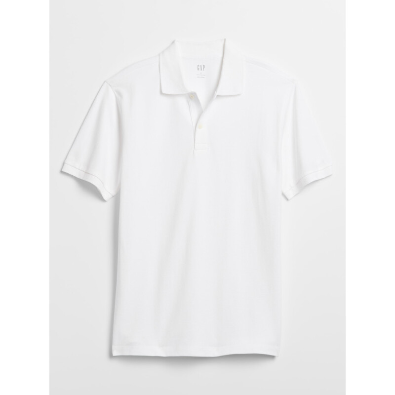 V-STRETCH PIQUE POLO - SOLID WHITE V2 GLOBAL